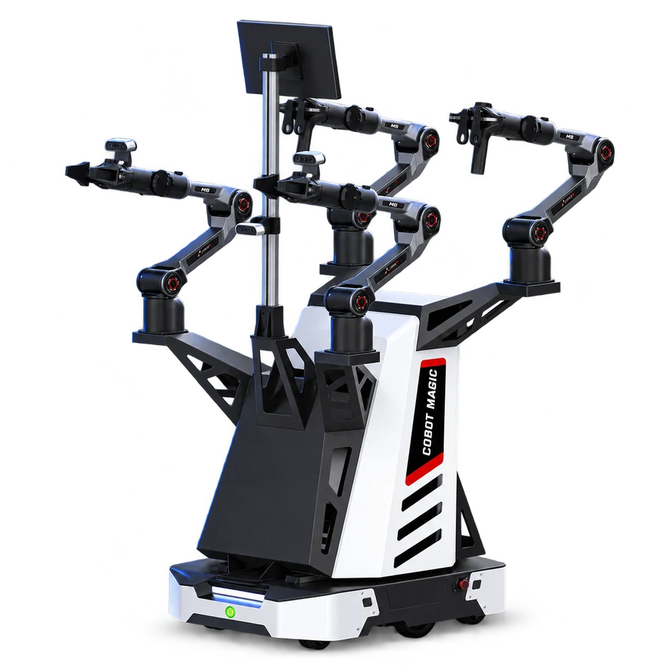 Studio portrait of AgileX Robotics COBOT MAGIC (TRACER 2.0)