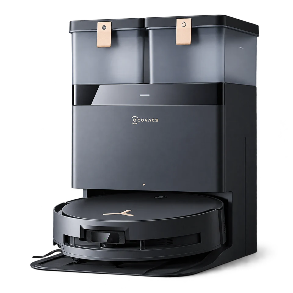 Studio portrait of ECOVACS DEEBOT X8 PRO OMNI