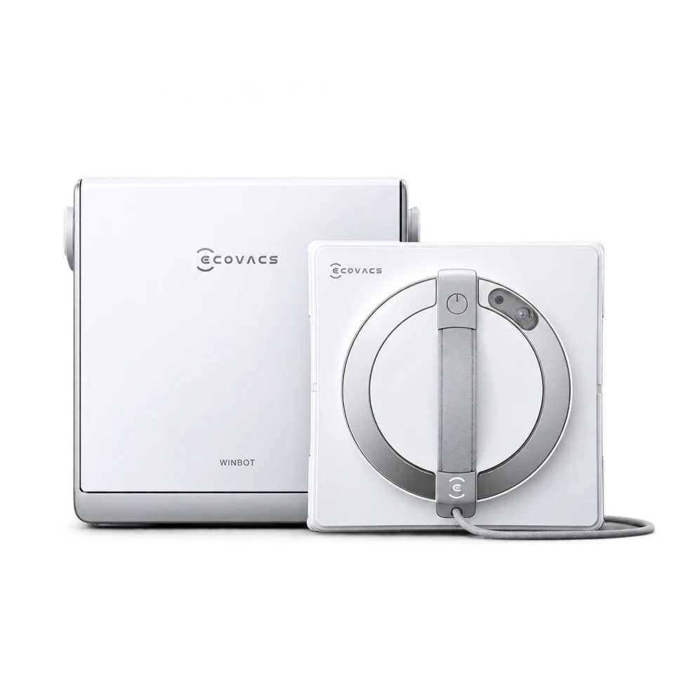 Studio portrait of ECOVACS WINBOT W2 PRO OMNI