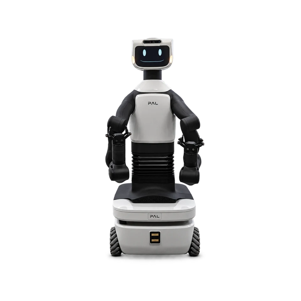 Studio portrait of PAL Robotics TIAGo Pro