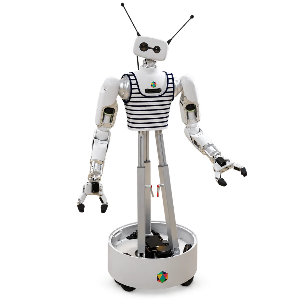 Studio portrait of Pollen Robotics Reachy 2